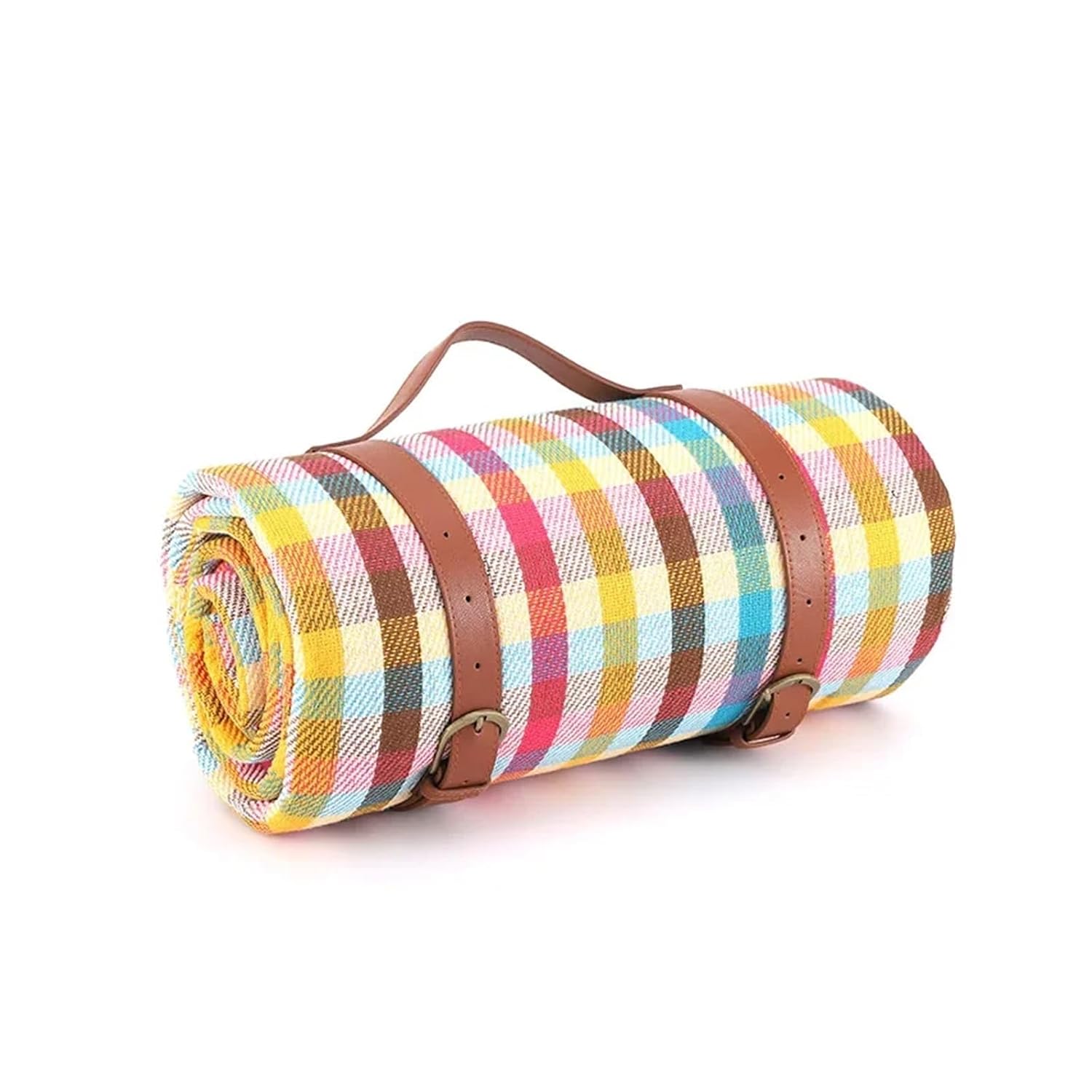Extra Große Picknickdecke, 200 Cm X 200 Cm, Wasserdicht Und Faltbar, Mit Tragegurten, Geeignet Für Strand, Camping Und Rasen - Gestreifte Farbe.