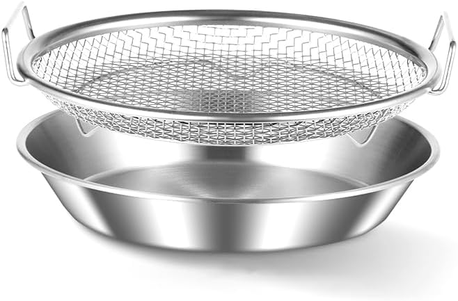 Dampfgareinsatz Aus Edelstahl Mit Ölfilter, Airfryer-rost – 22 Cm
