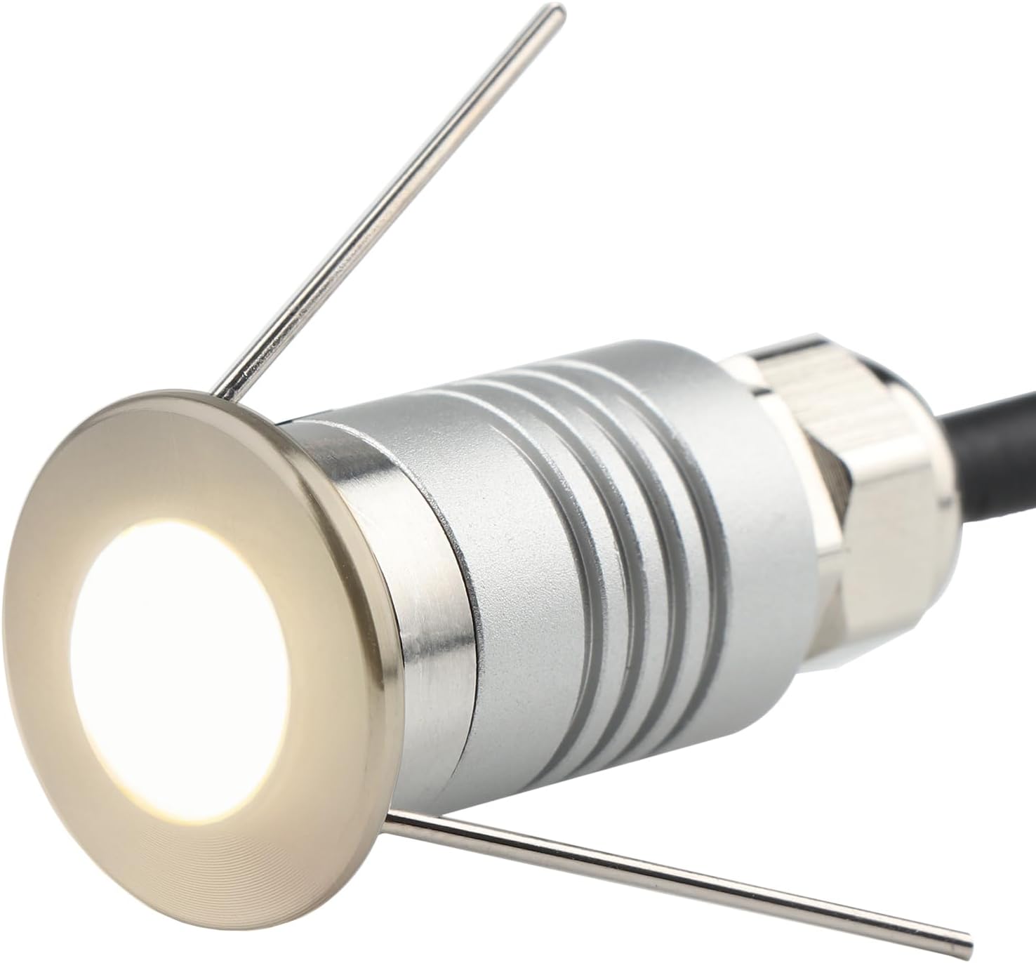 Mini-bodeneinbauleuchte „starlight“, 1 W, 12 V Dc, Niedervolt-einbauleuchte, Ip67 Wasserdicht, Außenbeleuchtung, Warmweiß 3000 K (1 Stück)