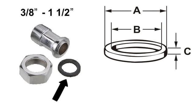 Connex - HD-Dichtung für Überwurfmutter 1/2, Maß 22 x 28 x 2 mm Dichtungen