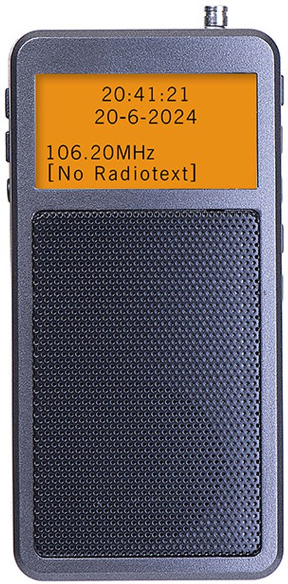 Geeignet Für Tragbare Fm-radios, Taschenradios, Mini-radios, Bluetooth, 5,3-zoll-fm-zu-bluetooth-ausgang, Mp3-musikplayer, Akku, Lautsprecher, Typ-c-ladeanschluss, Wecker, Grau