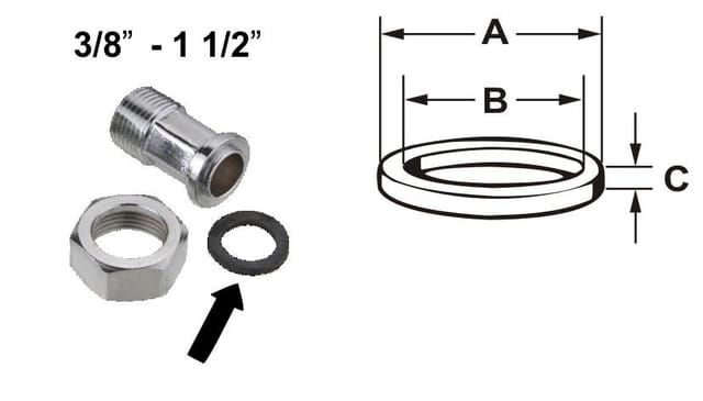 Weitere - HD-Dichtung für Überwurfmutter 1 1/4, Maß 42 x 55 x 2 mm Dichtungen