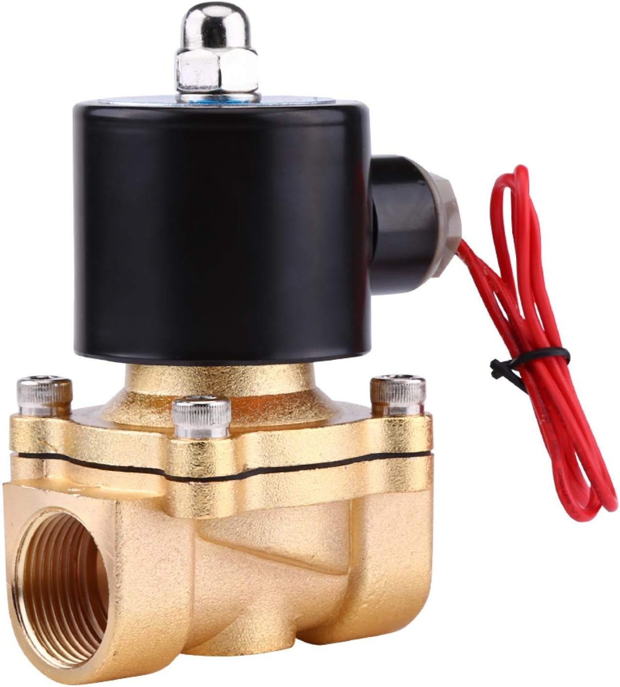 Elektrisches Magnetventil, 3/4-zoll-wasserventil, 220 V Wechselstrom, Nc, Gehäuse Aus Zinklegierung, Geeignet Für Wasser, Öl, Luft Und Gas.