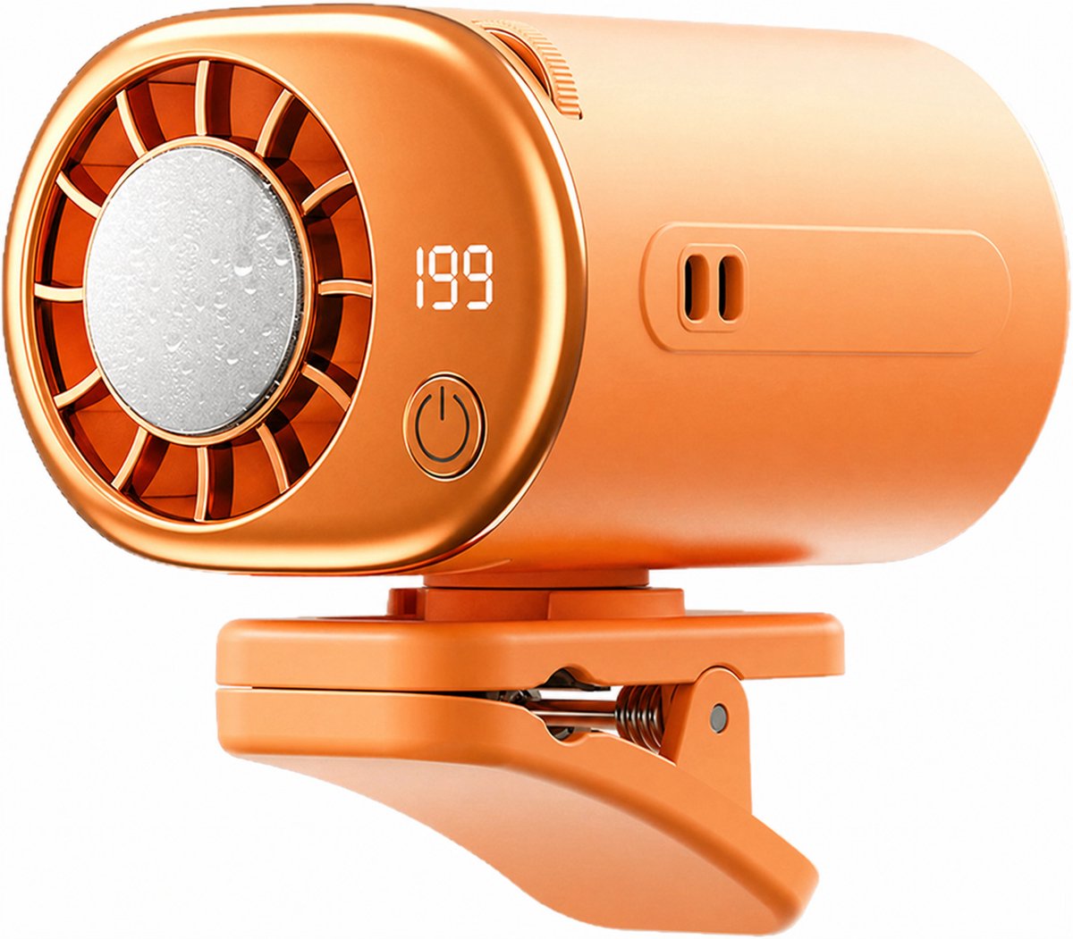 Mini-ventilator – 2026 Auto-klimaanlagenlüfter Mit Klemme Und Led-anzeige – 360° Drehbar, 199 Geschwindigkeitsstufen, Usb-aufladbar, Persönliche Kühlung