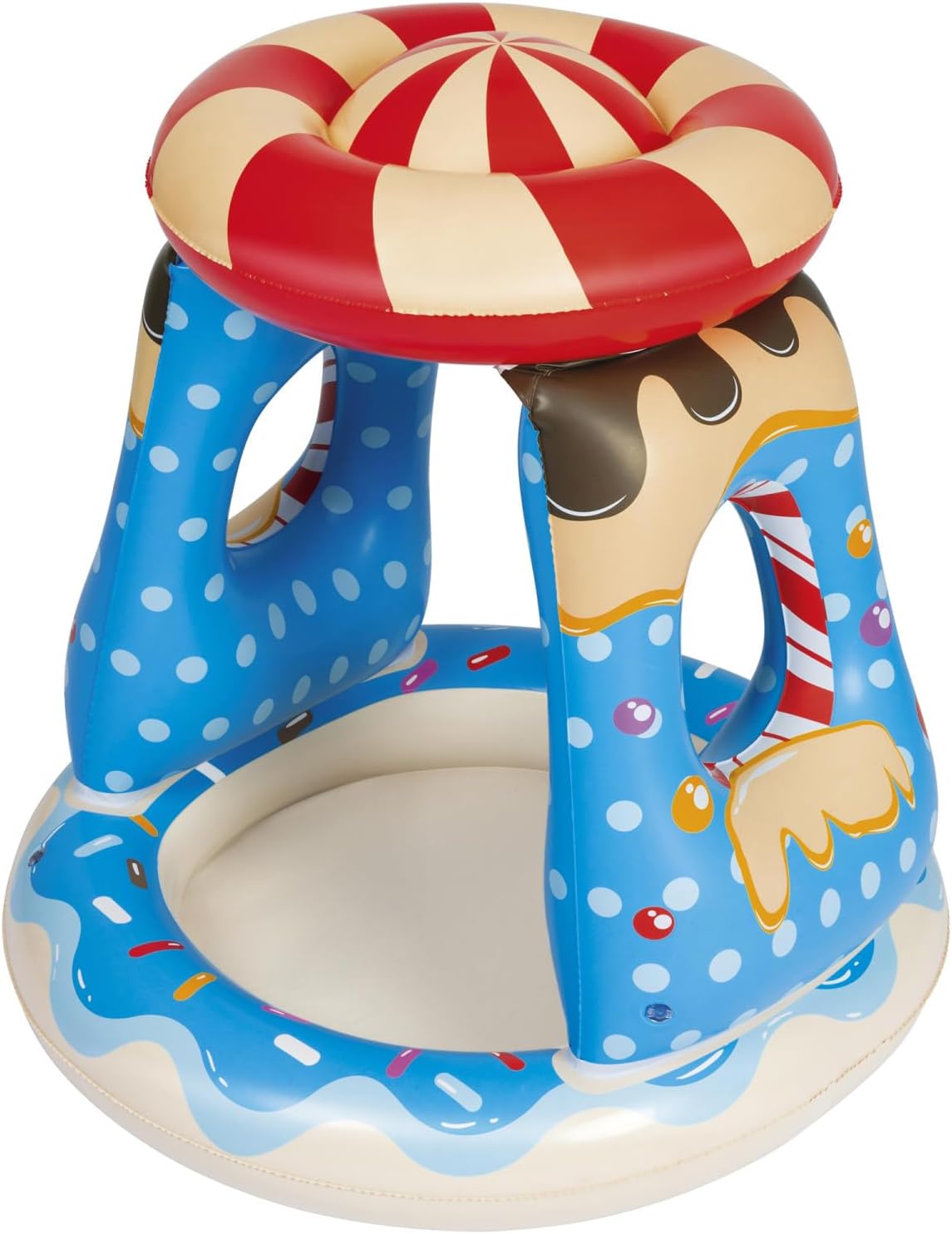 Aufblasbares Mini-babyplanschbecken Mit Uv-schutz Und Sonnenschutz.