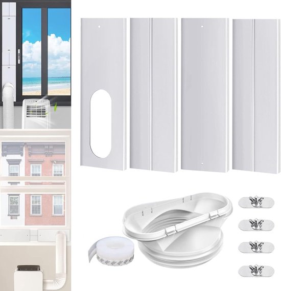 Fensterabdeckung Für Klimaanlage Universelles Fensterlüftungsset Für 13-cm- Und 15-cm-schläuche Schiebelüftungsset Für Vertikale Und Horizontale Fenster