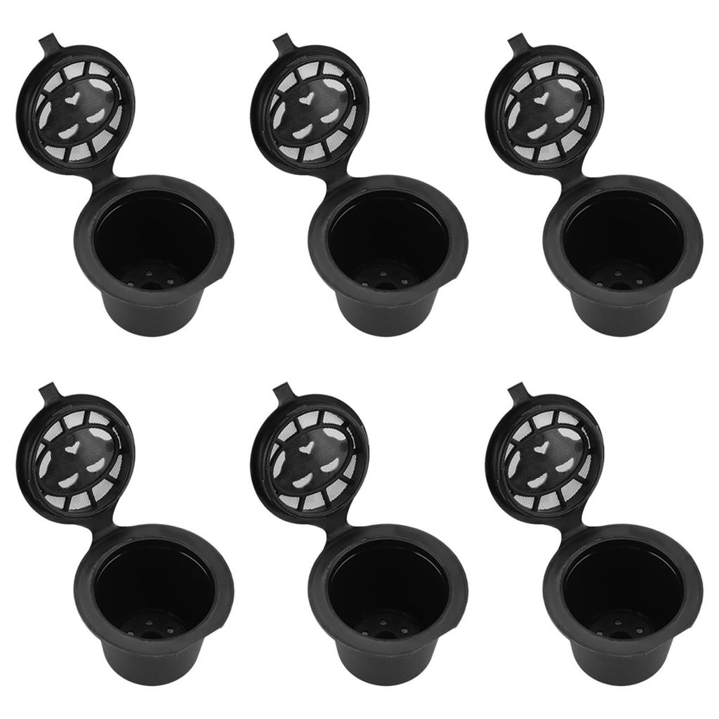 6er-packung Wiederverwendbarer Edelstahl-kaffeekapselfilter-ersatzkörbe