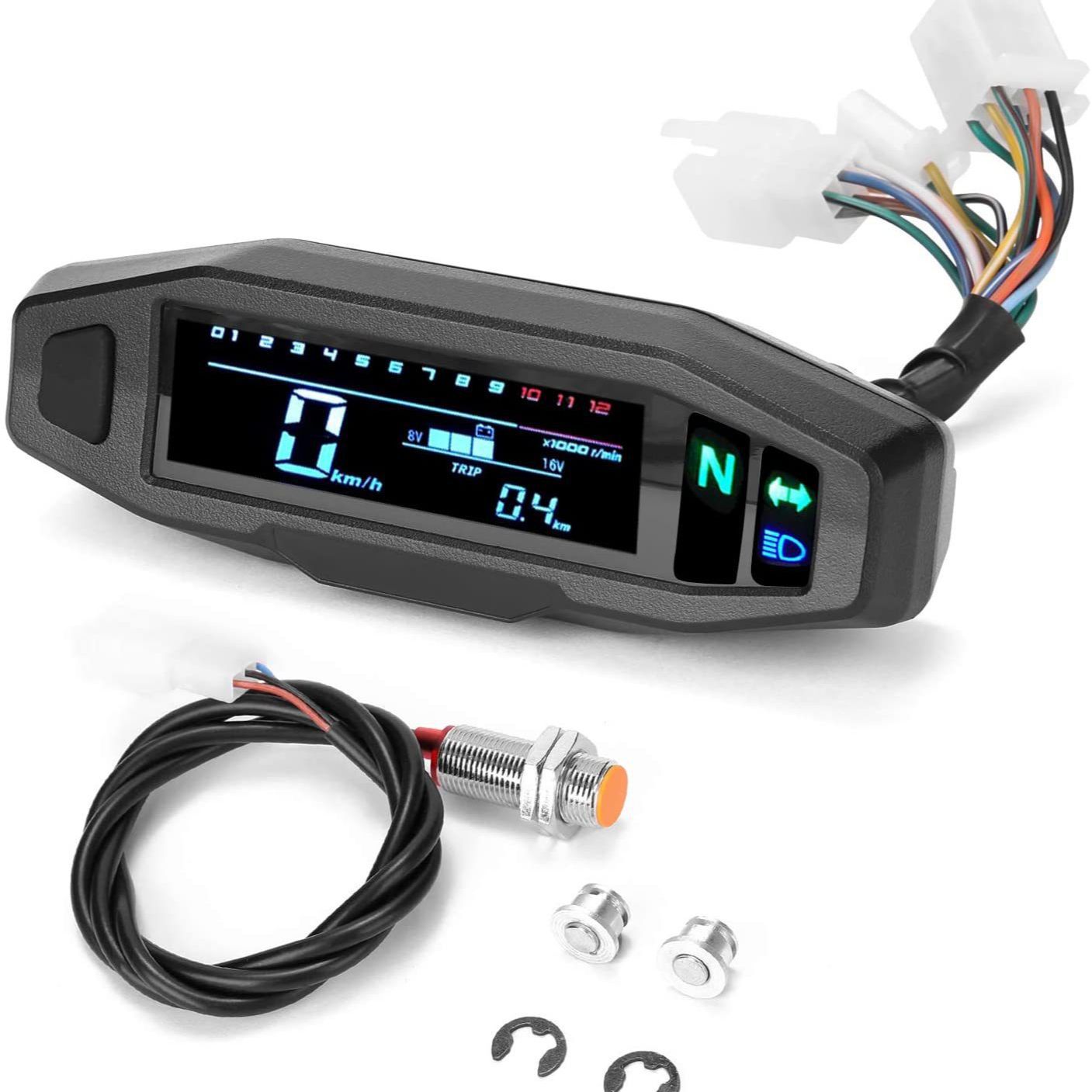 Drehzahlmesser, Tankanzeige, Hochauflösender Lcd-tachometer, Motorradzubehör, Vergaser Mit Einstellbarer Elektronischer Kraftstoffeinspritzung