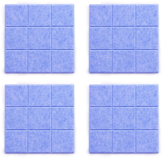 4 Stück – 30 X 30 X 0,9 Cm – Quadratische Filz-wanddekoration – Diy-pinnwand – Fotodisplay Für Jungen Und Mädchen – Rasterdisplay Mit Neun Quadraten