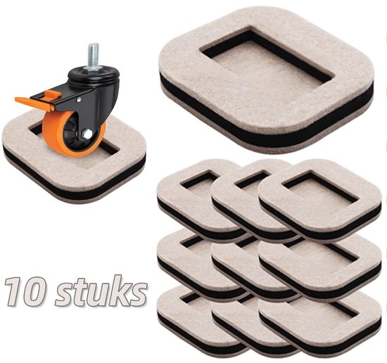 10er-pack Universelle 8x7cm Filzgleiter Für Möbel- Und Stuhlbeine