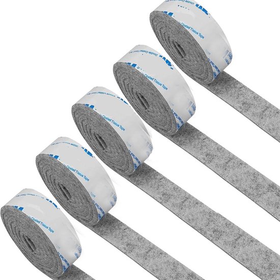 5er-set Selbstklebende Filzgleiter Für Möbel (100 X 2 Cm) – Grau
