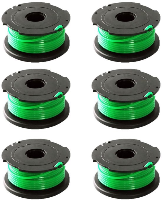 - Trimmerfadenspulen - Zubehör Für Rasentrimmer - Grün - Nylon & Abs - Passend Für Black & Decker Gl7033, Gl9035, Gl8033 - 6 Stück