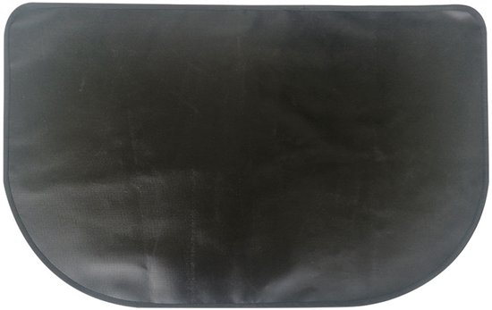 Eine Schwarze, Feuerfeste Und Ölbeständige Matte (102 X 50 Cm) – Abwaschbarer Bodenschutz Für Grill/kamin Und Holzöfen