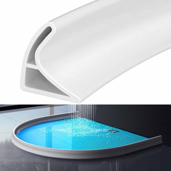 Flexible Silikon-wasserrückhalteleiste – Selbstklebend – 100 Cm – Schwellendichtung – Weiß