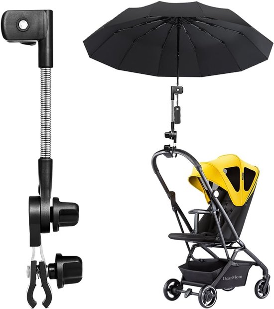 Universelle, Verstellbare Sonnenschirmhalterung – Schirmklemme Für Buggy, Kinderwagen, Rollator, Golfwagen Und Strandstuhl