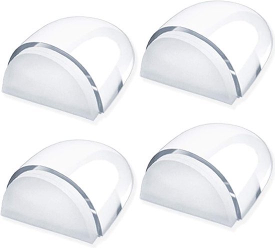 4 Selbstklebende Türstopper, 4 Bohrfreie Bodentürstopper, Transparente Türstopper, Klein, Selbstklebend, Geeignet Für Alle Hartböden