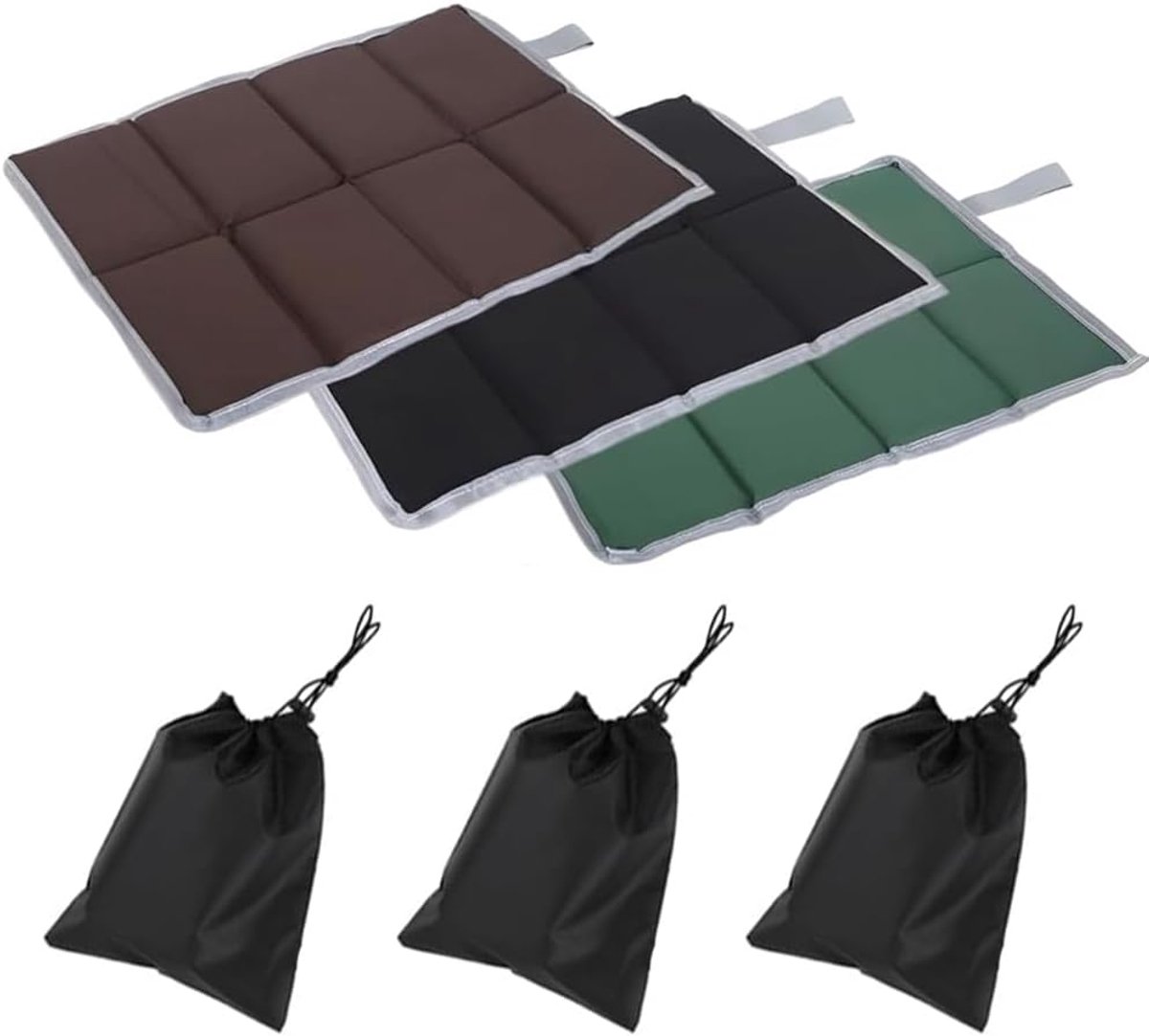 3-teiliges Outdoor-sitzkissen-set, 40 X 30 Cm, Faltbar, Wasserfest, Für Den Außenbereich