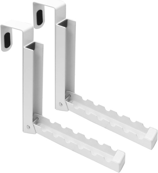 Handtuchhaken – 2er-pack – Türhaken – Metall – Gestell – Klappbar – Kleiderhaken – Badaccessoires – Für Badezimmer, Schlafzimmer Und Wohnzimmer – Weiß