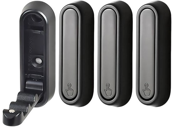 Ein Set Aus 4 Faltbaren Kleiderhaken, Ideal Zum Aufhängen Von Handtaschen. Sie Können An Der Wand Oder Im Kleiderschrank Befestigt Werden. Grau.