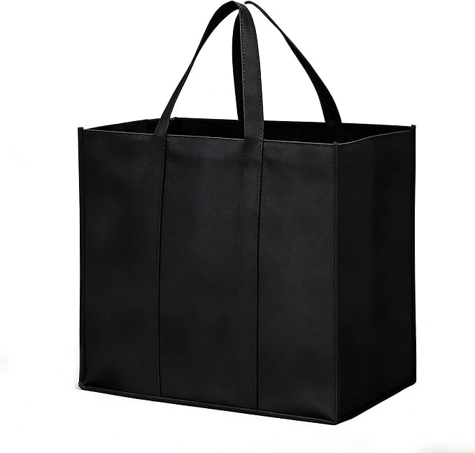 Schwarze, Faltbare Reisetasche Im 6er-pack, Großes Fassungsvermögen, Ideal Für Übernachtungen Und Wochenendtrips. Wiederverwendbare Einkaufstasche Für Damen.