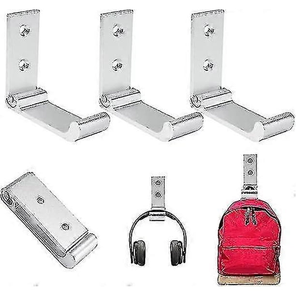 6-teiliges Wandhaken-set Aus Aluminiumlegierung, 8,5 X 2,5 X 7,5 Cm, Klapphaken - Silber.