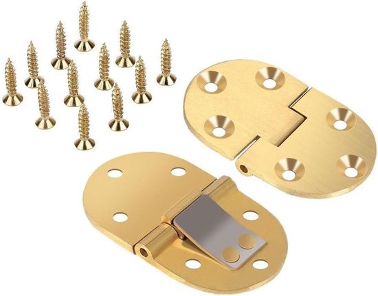 Klapptisch Mit Einschraubbaren Schubladenscharnieren – Massives Messing – Satiniertes Finish – Goldfarbenes Finish – 6,35 Cm X 3,81 Cm – Robust – Dekorativ – Funktional