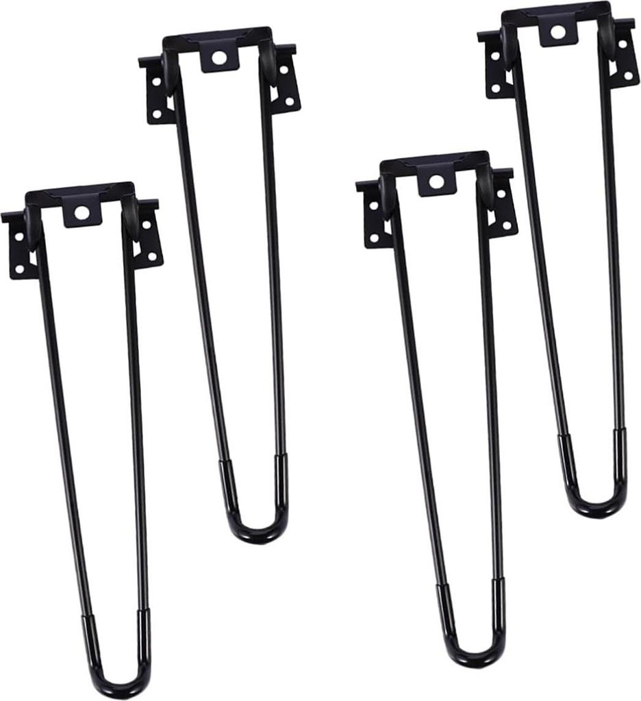 Vier 42 Cm Lange, Klappbare Tischbeine – Stabile Haarnadelbeine, Geeignet Für Couchtische, Einfach Zu Montieren.