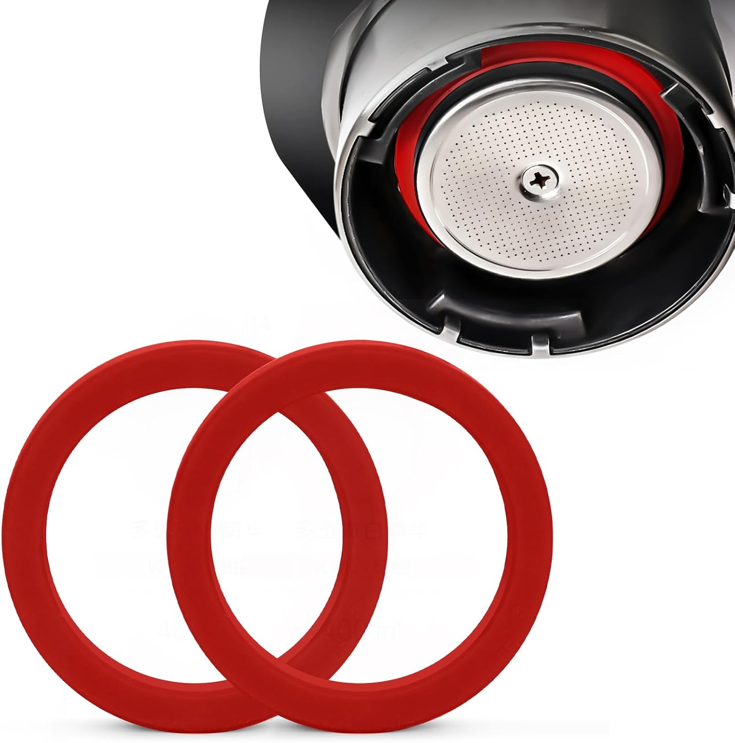 2-teiliges 8-mm-silikondichtungsset Für Gaggia Espressomaschinenkopf/tragbaren Filter, Rot