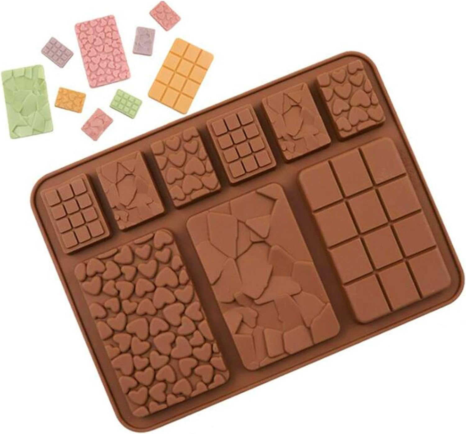 Silikon-schokoladenformen, 4-teilige Formen, Schokoladenriegelformen, Perfekt Für Pralinen, Marmeladen Und Hausgemachte Desserts.