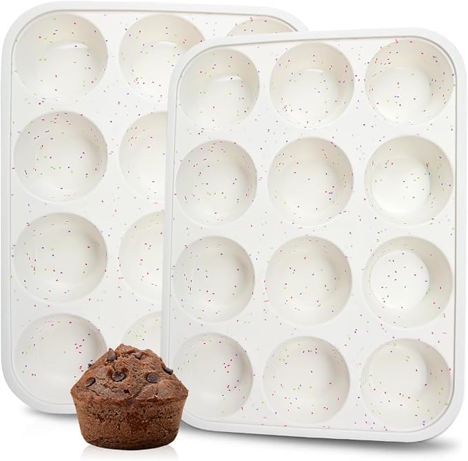2-teilige, Metallverstärkte Backformen Aus Lebensmittelechtem Silikon, Antihaftbeschichtete Quiche- Und Cupcake-formen