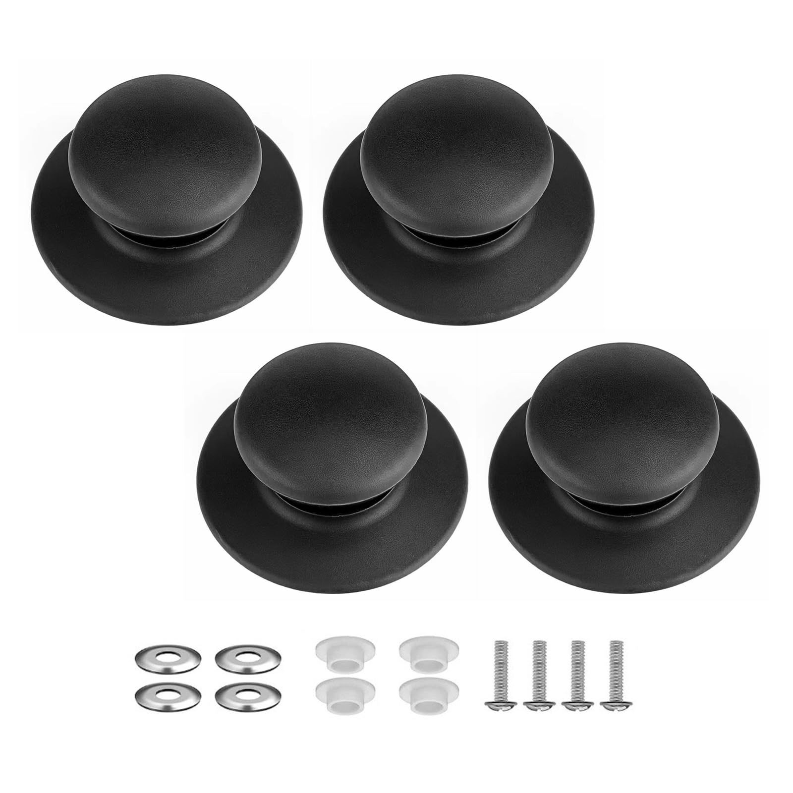 4er-pack, Deckelperlen, Haushaltsaccessoires, Küchenbedarf, Deckelgriffe, Deckelknöpfe Für Den Täglichen Gebrauch, Schwarz
