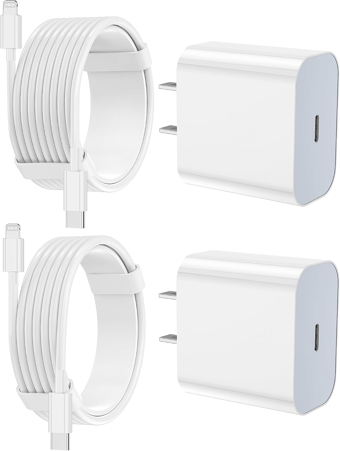 Kompatibles Iphone-ladegerät, 2er-pack 20-w-usb-c-netzteil Mit 1,8 M Langem Usb-c-auf-lightning-kabel, Kompatibel Mit Iphone 14/13/12/11 Pro Max/xs Max/xr/x Und Ipad