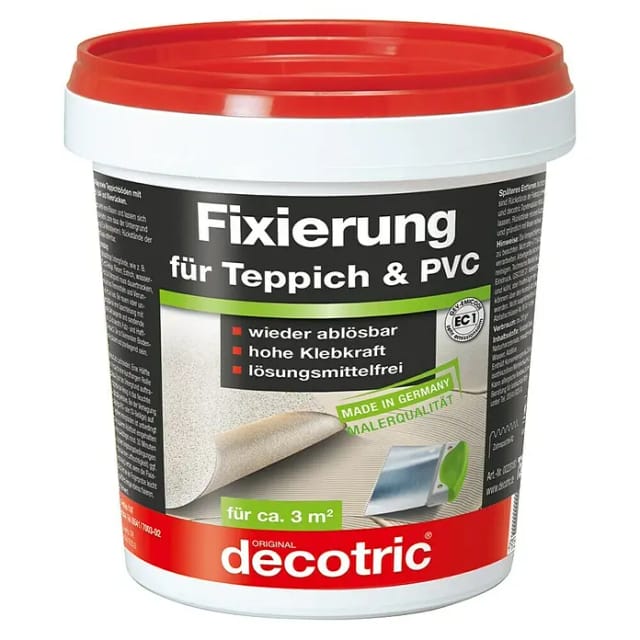 Decotric - Fixierung für Teppich und pvc 750 g Kleber Teppich Teppichkleber