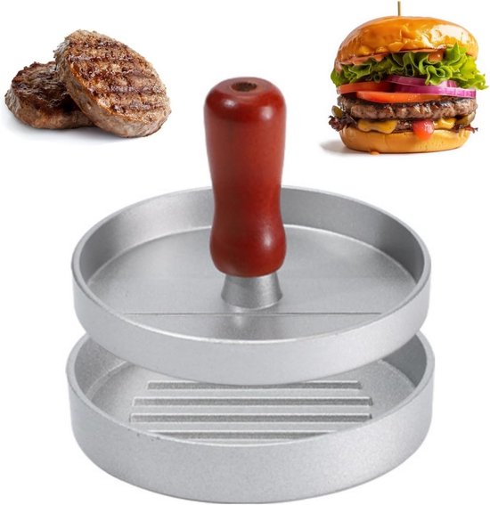 Burgerpresse Aus Aluminiumguss, Antihaftbeschichtet, Hochwertige Fleischpresse, Ideal Für Leckere Burger-patties, Grillgerichte, Backwaren Und Gefüllte Burger