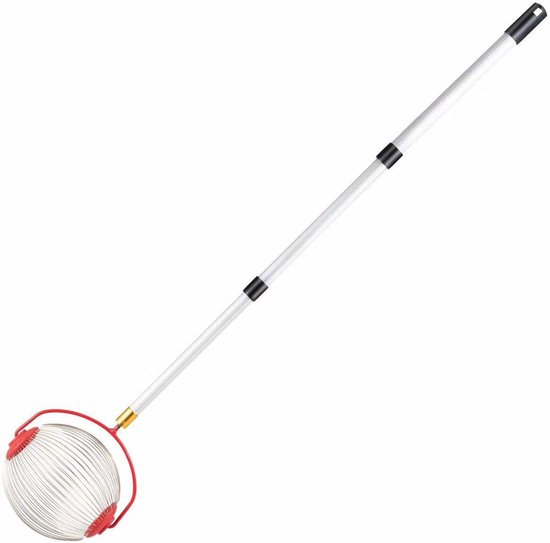 Obstpflücker Mit Auffangkorb – 23 Cm Rollender Ernter – Nuss- Und Kastaniensammler – Teleskopierbarer Kopf Und Schaft 48–104 Cm – Für Zwiebeln Von 2–5 Cm – Gartenpflücker