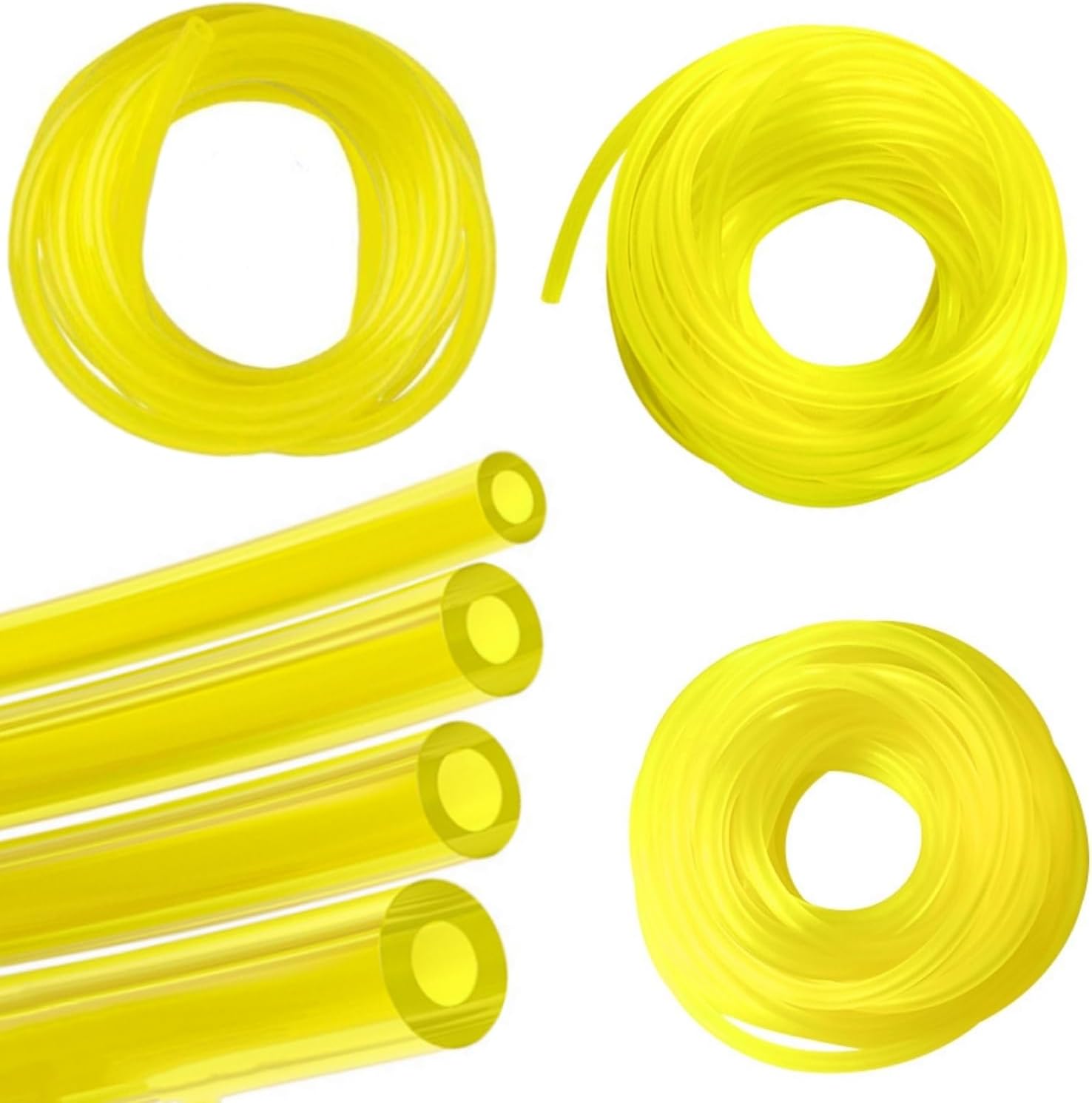 Vierteiliges Kraftstoffschlauchset, Kraftstoffschlauch, Gelber Kraftstoffschlauch, Geeignet Für Rasenmäher, Pvc-schläuche.