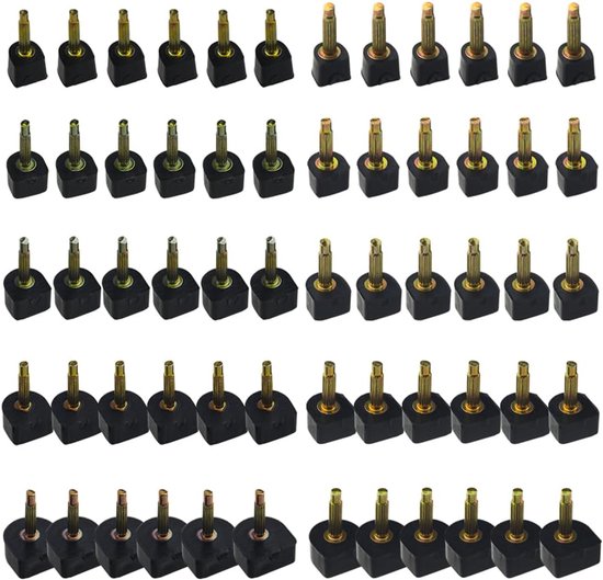 30-teiliges Premium-set Mit U-förmigen Absatznieten, 5 Größen (7–12 Mm), Geräuschdämmend, Schwarz