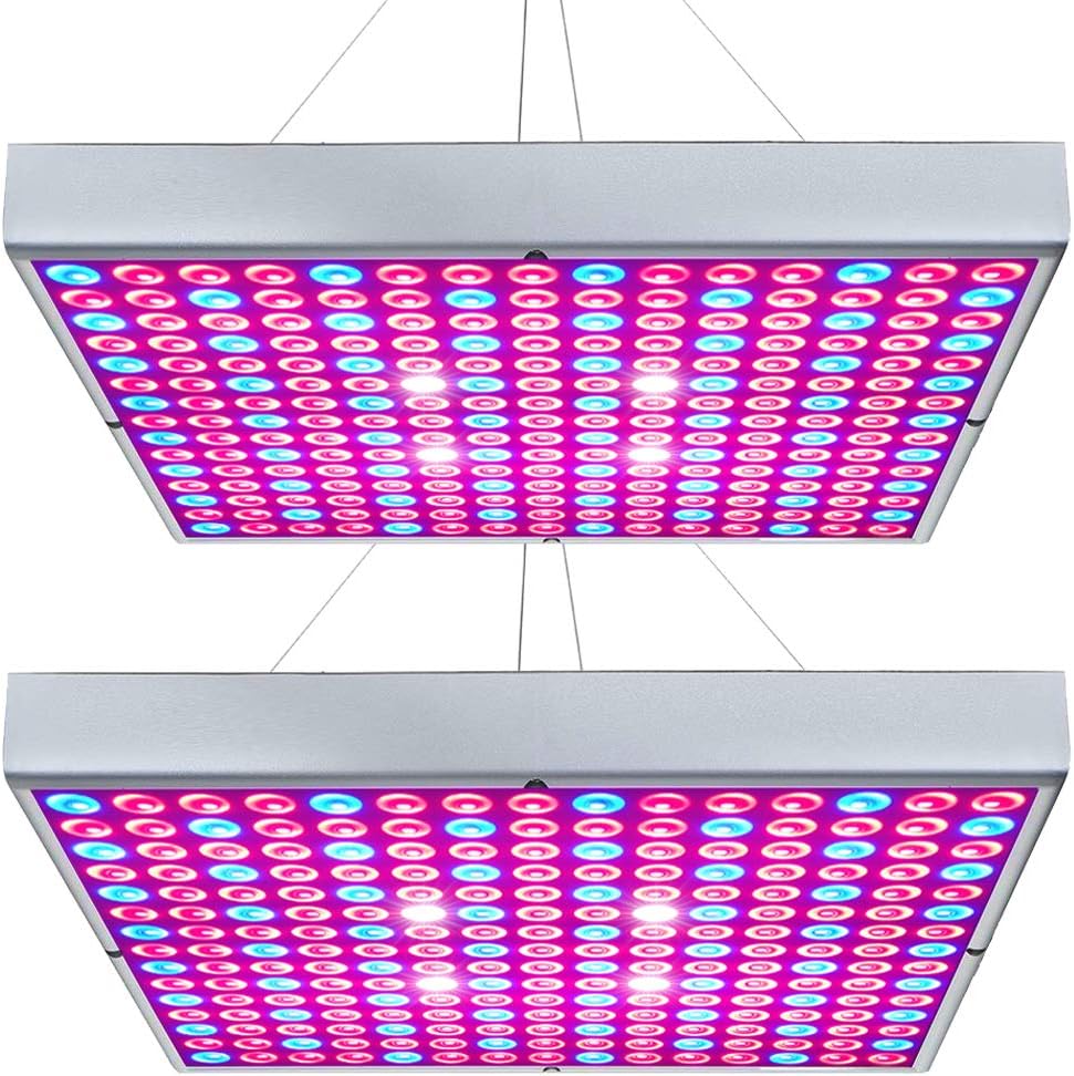 Led-pflanzenlampe – 225 Leds – Pflanzenlampe Mit Rotem, Blauem Und Weißem Panel – Geeignet Für Zimmerpflanzen, Anzucht, Gemüse Und Blumen – 2er-set