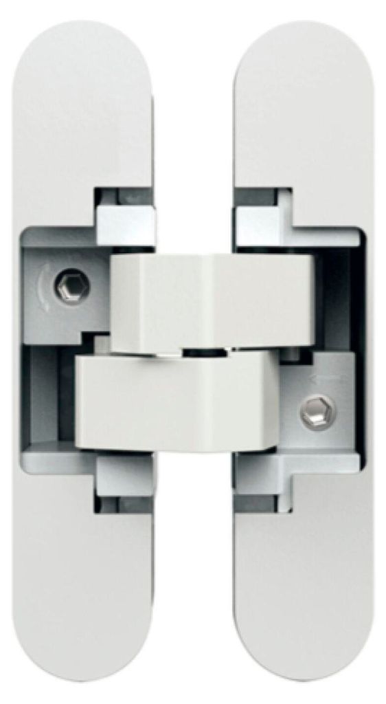 Verdeckte Türscharniere, Geeignet Für Türen Mit Einem Gewicht Von Maximal 40 Kg - 3d Verstellbar - 180 Grad, Zinkdruckgusslegierung, Weiß.