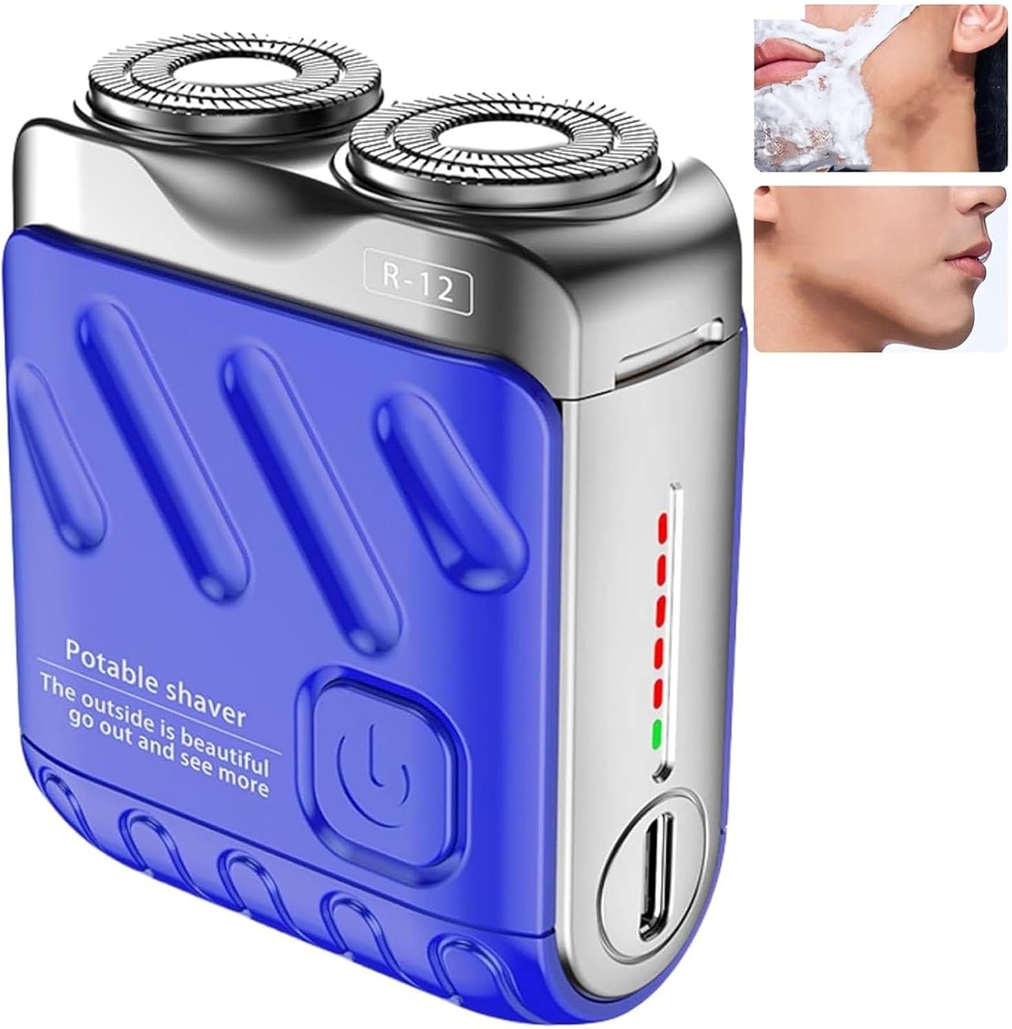 Rasierer, Mini-taschengröße, Cool Shaver Für Männer, 7 Nass- Und Trockenrasuren, Kabelloser Rasierer - (blau, Einheitsgröße)