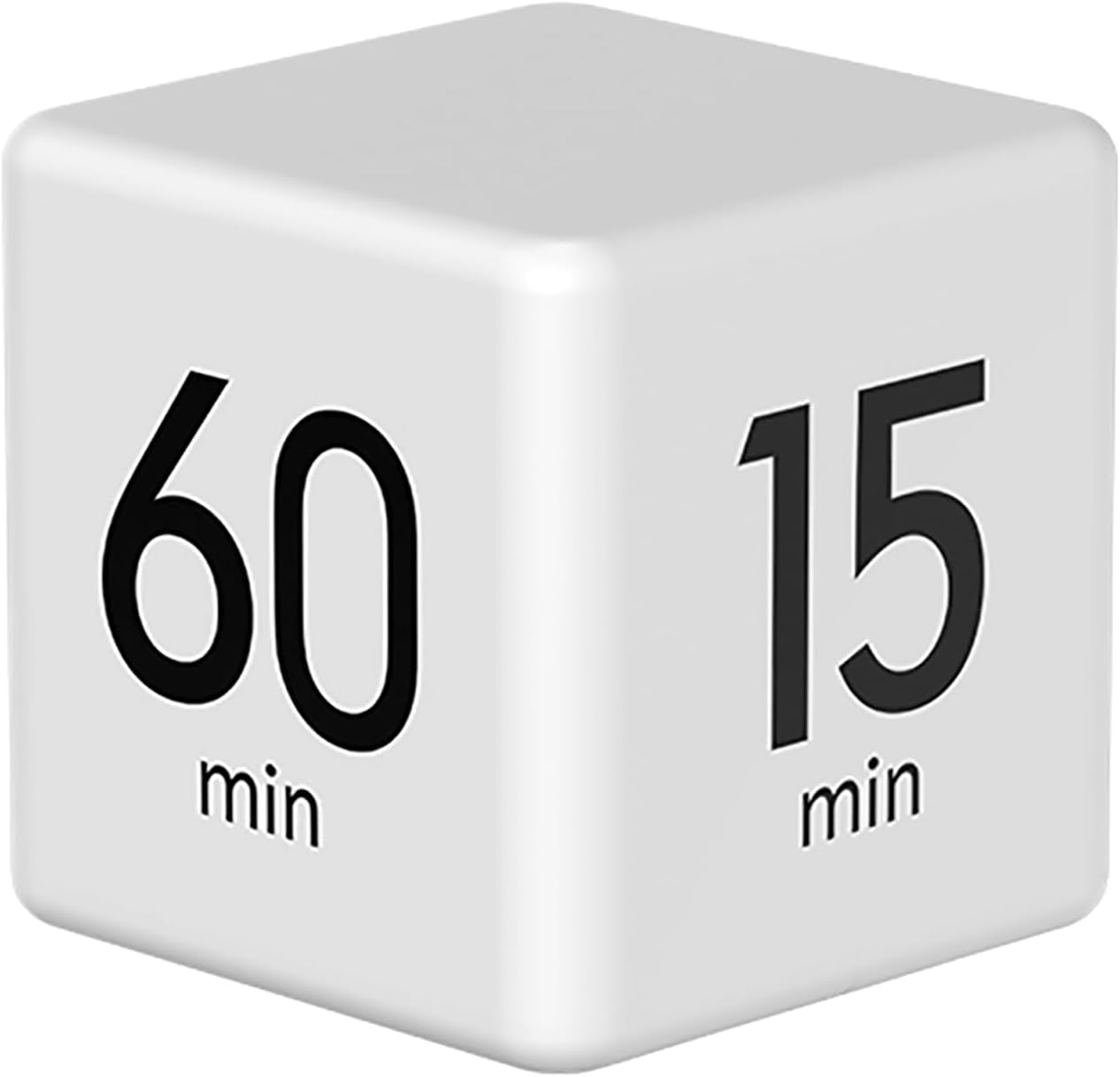 Würfel-timer, Kipp-timer Mit Schwerkraftsensor, Geeignet Für Lernen, Arbeit, Spiele, Aufgaben, Küche, Kinder, Adhs, Produktivität, Sport, Weiß.