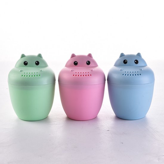 3-teiliges Baby-shampoo-set Mit Cartoon-motiv, Baby-badelöffel, Duschkopf-schaufel, Badelöffel, Aus Verdicktem Kunststoff (rosa, Blau, Grün)