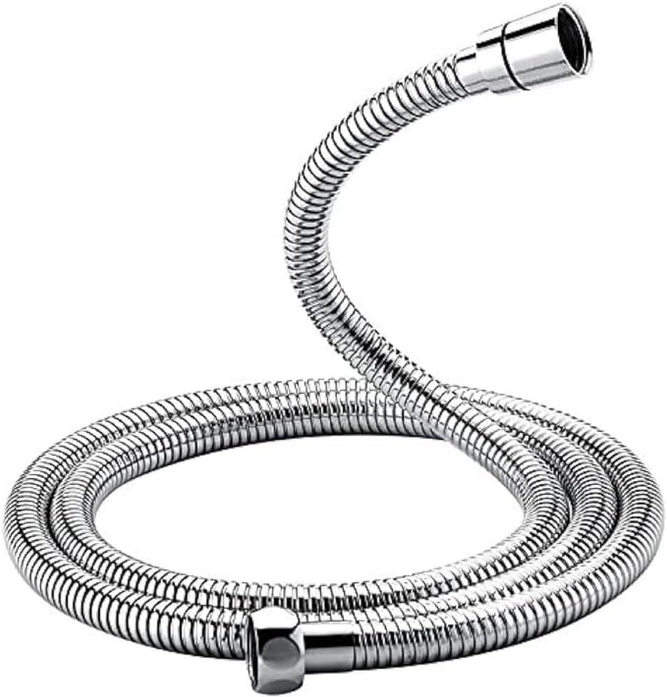 Duschschlauch, 1,8 Meter, Stahlverstärkter Schlauch, Silber, 1,8 Meter