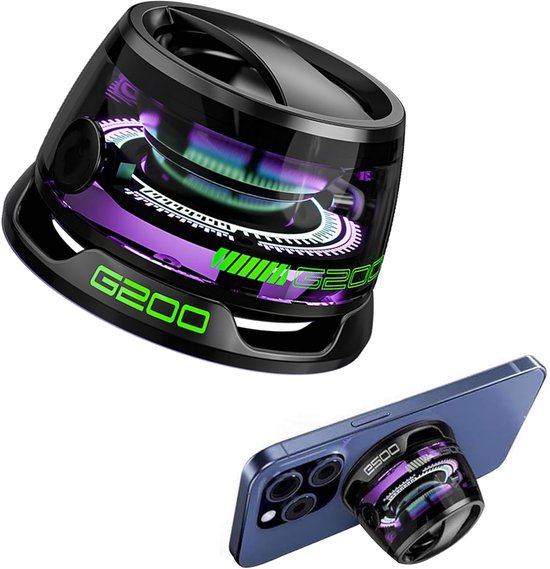 Magnetischer Bluetooth-lautsprecher G200, Tws-kopplung Für Iphone & Android, Tragbarer Multi-rgb-lichteffekt, 3d-surround-sound, Schwarz