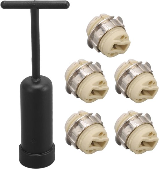 G9 Keramik-lampenfassungen – Mit Werkzeug Zum Entfernen Des Lampenfassungsrings – Hochtemperaturbeständig – Ring Aus Zinklegierung – Halogen-lampenfassungen