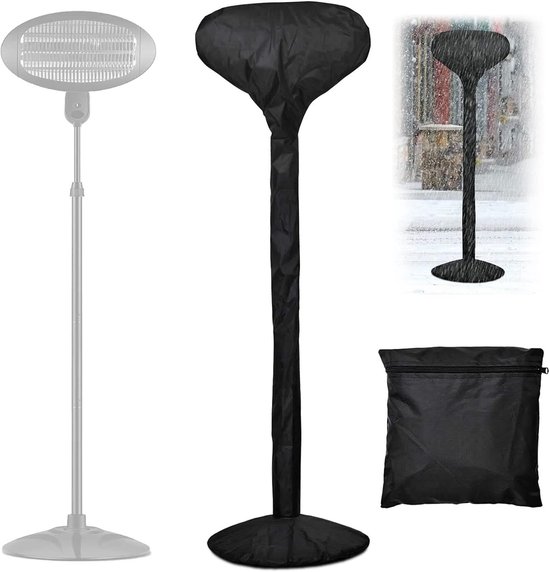Terrassenheizstrahler-abdeckung – Outdoor-stoffabdeckung – 210d Oxford-gewebe – 52 X 180 Cm – Schwarz