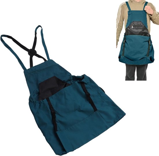 Gartenschürze Mit Taschen Und Pflückbeutel, Großes Fassungsvermögen, Schnellverschluss, Perfekt Zum Pflücken Von Äpfeln, Beeren Und Gemüse Im Garten.