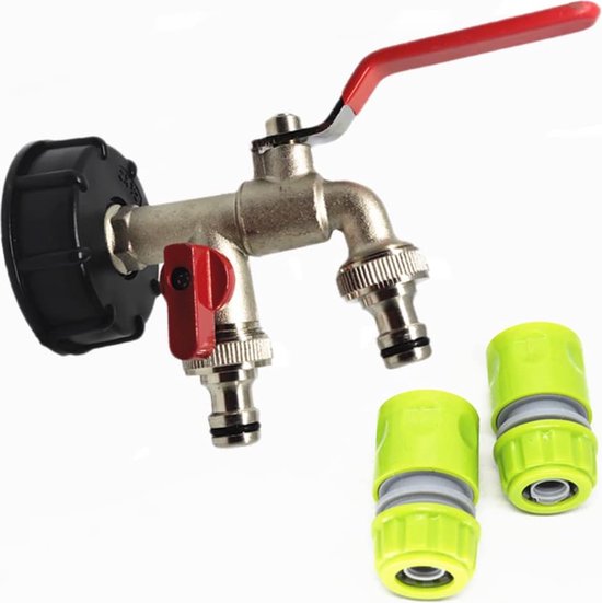 Ibc-tankzubehör 1/2" Messing-ibc-doppelendadapter Gewindeanschlüsse Ersatzventile Gartenarmaturen Schlauchanschlüsse 1000-liter-wassertanks