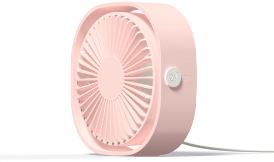 Usb-tischventilator – Mini-ventilator – Kompakt Und Tragbar – Drei Geschwindigkeitsstufen – Rosa
