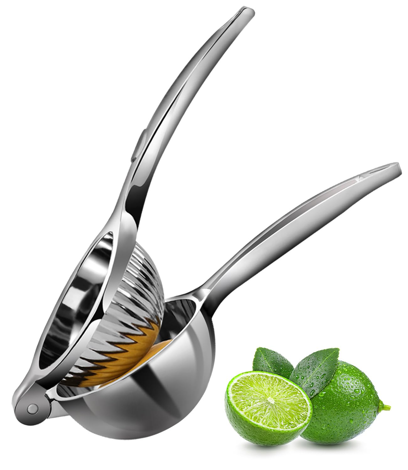 Zitronenpresse, Manuelle Zitronenpresse Mit Maximaler Saftausbeute, Robuste Manuelle Orangenpresse, Limettenpresse Aus Metall, Langlebige Zitruspresse, Leicht Zu Reinigen